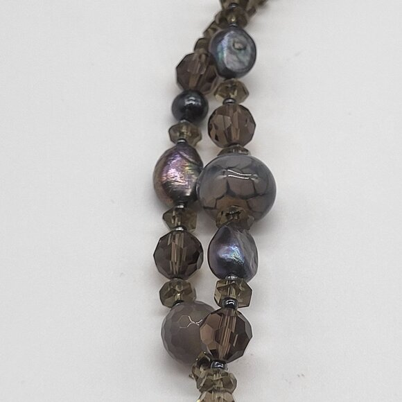 VTG Nakamol Thailand Handmade Floral Necklace Wire Wrapped Beaded Statement - Picture 11 of 13